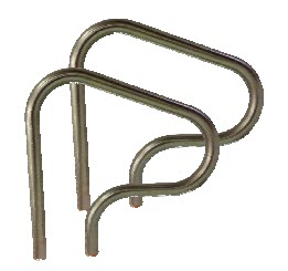 Birch 8" Figure 4 Marine Grade Handrails - Stainless Steel (Pair)